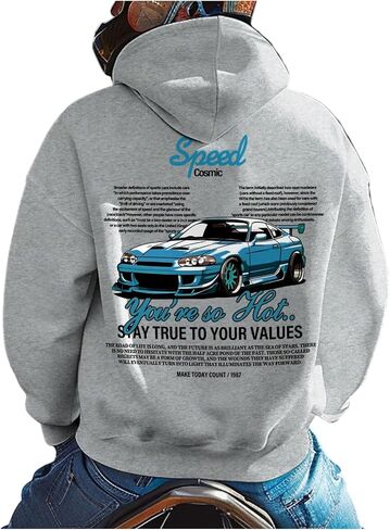 Men's Vintage Graphic Hoodie Long Sleeve Thermal Drawstring Hooded Sweatshirts Fall Pullovers in Saudi Arabia