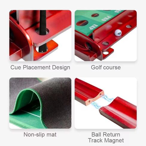 Indoor Putting Green- 10 ft. 3 Holes Professional Golf Mat with Auto Ball Return, Non-Slip Base,Mirror and 4 Slopes. for Home, Office, or Backyard – Golf Gift Training Aid for Beginners and Adults in Saudi Arabia