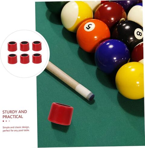 UPKOCH 6Pcs Double-Sided Pool Cue Tip Trimmer Shaper Professional Billiard Supplies Red Color Portable Design for Cue Maintenance in Snooker and Pool Games in Saudi Arabia