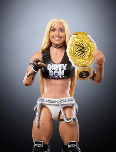 لعبة WWE Liv Morgan مع حزام البطولة النسائية Mattel Elite Collection Series 119 لعبة شخصية المصارعة in Saudi Arabia