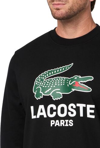 Lacoste Men's Classic Fit Printed Crew Neck Sweatshirt in Saudi Arabia