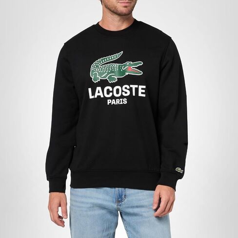 Lacoste Men's Classic Fit Printed Crew Neck Sweatshirt in Saudi Arabia
