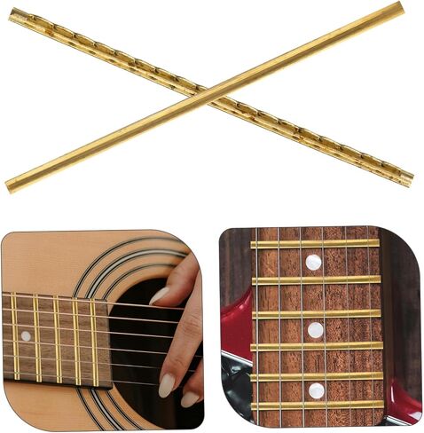 19pcs Brass Guitar Fret Wire for Electric and Acoustic Guitars Fingerboard Replacement Frets and Easy to Install for Beginners and DIY Repair in Saudi Arabia