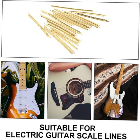 20pcs Brass Guitar Fret Wires for Electric Bass and Acoustic Fingerboard Accessories Construction for Luthiers and Musicians Easy to Install Precision Craftsmanship in Saudi Arabia