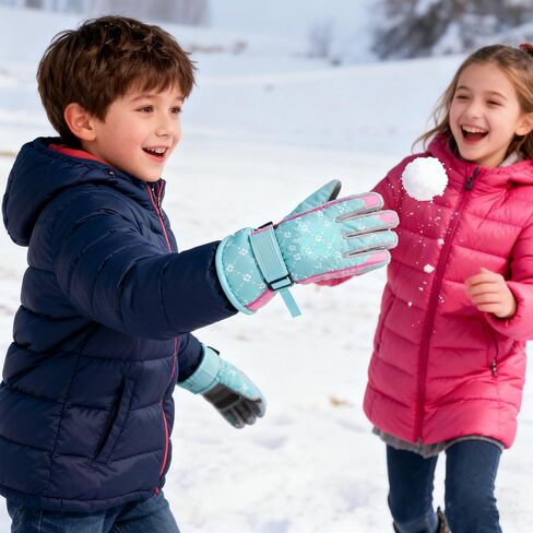 Kids Winter Thermal-Warm Gloves - Windproof Ski-Gloves Outdoor Snowboarding Gloves for Outdoor Activities in Saudi Arabia