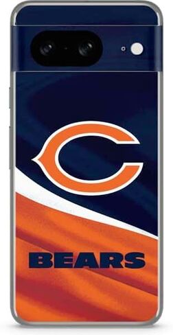 ملصق هاتف Skinit متوافق مع Google Pixel 8 - تصميم مرخص رسميًا من الدوري الوطني لكرة القدم الأمريكية NFL Chicago Bears in Saudi Arabia
