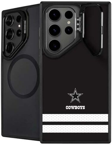 حافظة هاتف Skinit Kickstand متوافقة مع هاتف Galaxy S24 Ultra - تصميم مرخص رسميًا من NFL Dallas Cowboys Shutout in Saudi Arabia