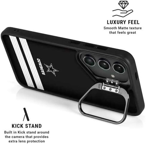حافظة هاتف Skinit Kickstand متوافقة مع هاتف Galaxy S24 Ultra - تصميم مرخص رسميًا من NFL Dallas Cowboys Shutout in Saudi Arabia