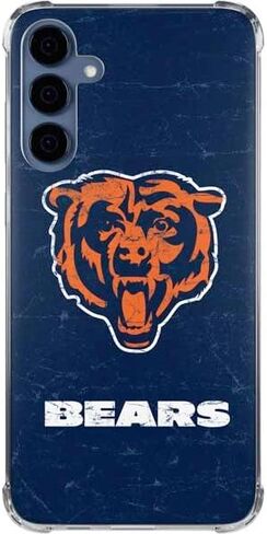 حافظة هاتف Skinit الشفافة متوافقة مع هاتف Galaxy S24 - مرخصة رسميًا من NFL Chicago Bears - تصميم بديل متعثر in Saudi Arabia