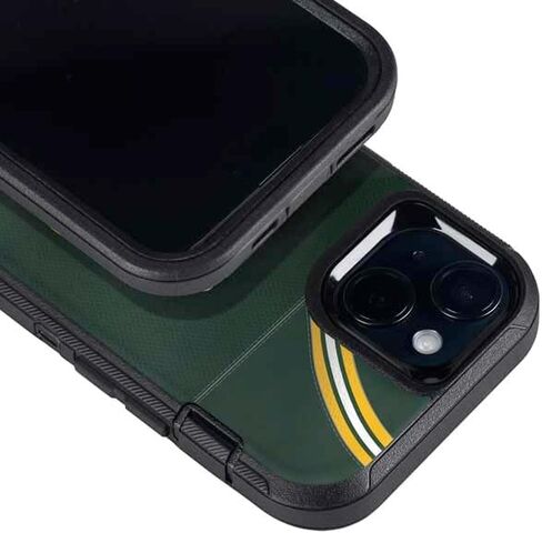 غلاف هاتف Skinit متوافق مع OtterBox Defender iPhone 13 - تصميم جيرسي لفريق Green Bay Packers مرخص رسميًا من NFL in Saudi Arabia