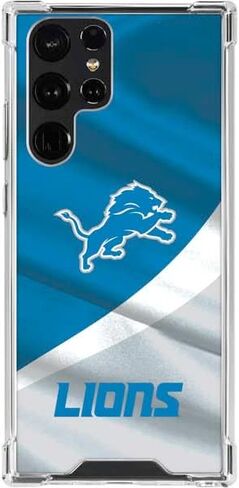Skinit Clear Phone Case Compatible with Galaxy S24 Ultra - Officially Licensed NFL Detroit Lions Design in Saudi Arabia