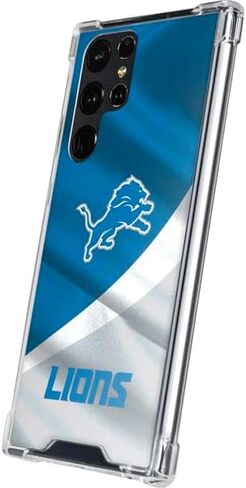Skinit Clear Phone Case Compatible with Galaxy S24 Ultra - Officially Licensed NFL Detroit Lions Design in Saudi Arabia