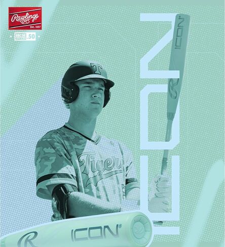 Rawlings | 2026 | ICON Baseball Bat | BBCOR | -3 Drop | 2 5/8" Barrel | 2 Pc. Composite in Saudi Arabia