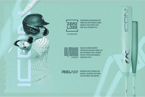 Rawlings | 2026 | ICON Baseball Bat | BBCOR | -3 Drop | 2 5/8" Barrel | 2 Pc. Composite in Saudi Arabia