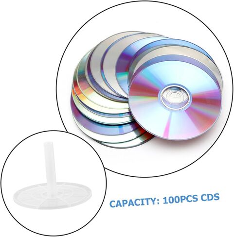 10 قطع من دلاء تخزين الأقراص المضغوطة حامل أقراص DVD البلاستيكي مع حواف مستديرة منظم أقراص متعدد لأشعة DVD وتخزين الوسائط المحمولة المدمجة in Saudi Arabia