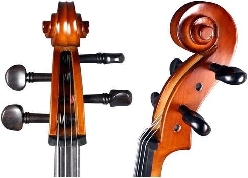 1/2 Size Cello Handmade for Young Beginners - Brown Solid Spruce Top & Maple Body&Ebony Wood Fingerboard, Complete Student Kit with Bag & Brazilwood Bow (brown,1/2) in Saudi Arabia