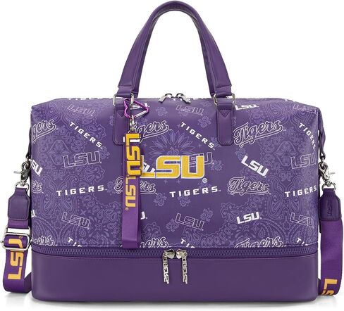 حقائب مونتانا ويست من القماش الخشن للنساءحقيبة سفر من مونتانا ويست X الرابطة الوطنية لرياضة الجامعات قابلة للطي حقيبة رياضية مقاومة للماء حقيبة عطلة نهاية الأسبوع للرجال أو النساء مع حزام كتف قابل للتعديل in Kuwait