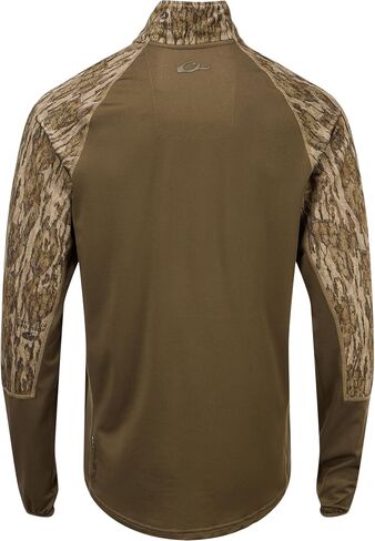 Drake Waterfowl Men's EST Offset 1.0 Half Zip UPF30 Moisture-Wicking Lightweight Long Sleeve Hunting Pullover in Saudi Arabia