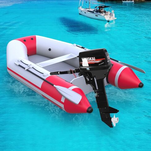 HANGKAI 12HP Outboard Motor 169CC 2 Stroke Heavy Duty Fishing Boat Engine Gasoline w/Water Cooled, Outboard Engine w/CDI Ignition System, Short Shaft 4500-5500r/Min in Saudi Arabia