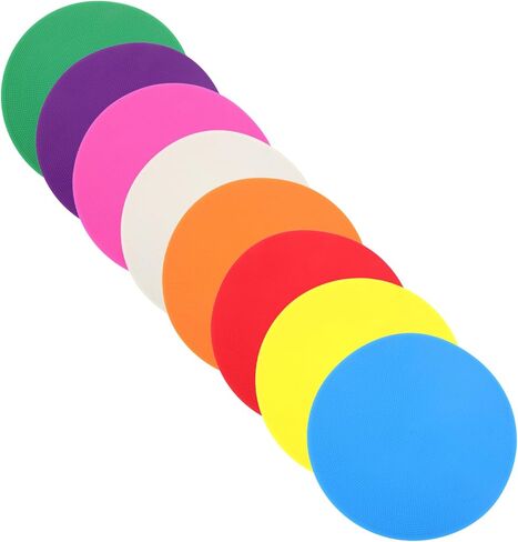 BESPORTBLE 8pcs Soccer Training Target Discs Flat Markers for Football Drills Improve Skills Agility Suitable for Indoor and Outdoor Use Round Colors in Saudi Arabia