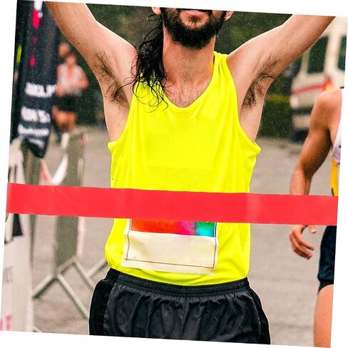 BESPORTBLE Red Ribbon School Sports Belt Double Faced Ribbon Marker for Sprinting Events Durable Athletics Equipment for Competitions in Saudi Arabia