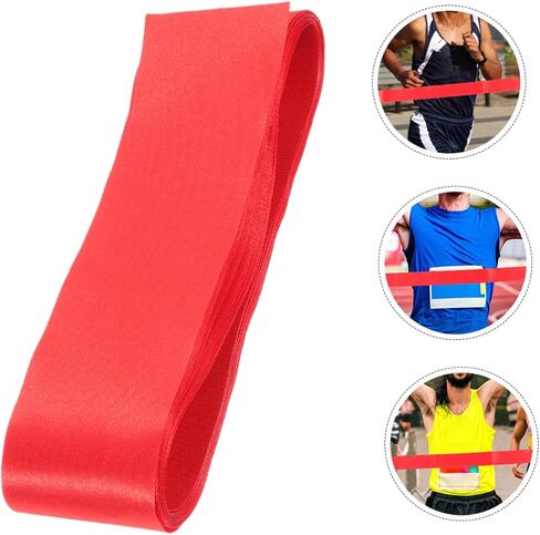 BESPORTBLE Red Ribbon School Sports Belt Double Faced Ribbon Marker for Sprinting Events Durable Athletics Equipment for Competitions in Saudi Arabia