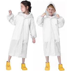 4 Pack Rain Poncho for Kids Raincoat Boys & Girls Rain Coats Rain Jackets Gear for Camping Hiking Travel in Saudi Arabia