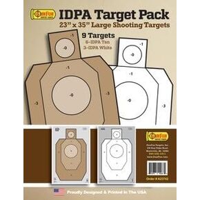 GunFun IDPA Target Pack - 9 Pack - 23x35 in Saudi Arabia
