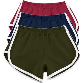 3 Pack Shorts for Women Summer Casual High Waisted Dolphin Workout Gym Running Athletic Sports Shorts Lounge in Kuwait