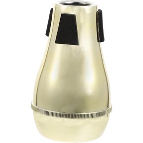 Kisangel Portable Gold Abs Trombone Mute Half-closed Design for Tenor Trombone Easy to Install Sound Dampener for Practice and Performance Lightweight Musical Instrument Accessory in Saudi Arabia