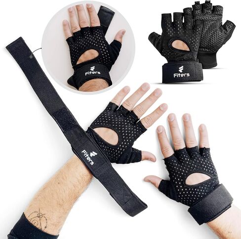 2 in 1 Workout Gloves with Lifting Straps Integrated - High Durability Gym Gloves with Adjustable Lifting Straps, Wrist, Palm, and Grip Support for Weightlifting for Men and Women. in Saudi Arabia
