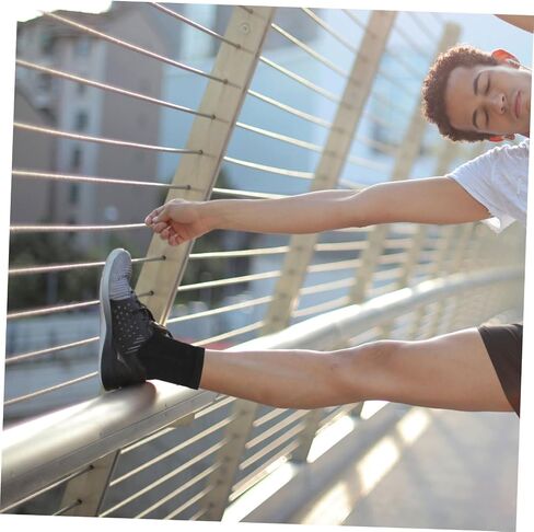 2Pairs Ankle Support Socks Elastic Breathable Compression Sleeves for Sports Women Men Lightweight Durable Foot Sleeve for Basketball Running Exercise Skin Tone in Saudi Arabia