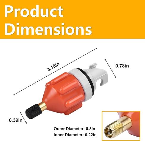 2PCS Universal SUP Pump Adapter, Quick Inflate Leak-Proof Seal, Fits Stand Up Paddle Board, Inflatable Boat, Kayak in Saudi Arabia