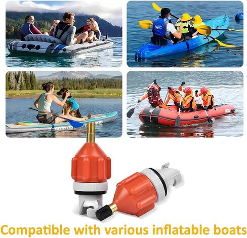 2PCS Universal SUP Pump Adapter, Quick Inflate Leak-Proof Seal, Fits Stand Up Paddle Board, Inflatable Boat, Kayak in Saudi Arabia