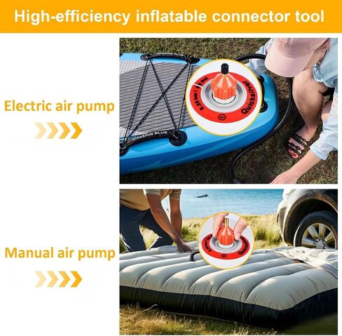 2PCS Universal SUP Pump Adapter, Quick Inflate Leak-Proof Seal, Fits Stand Up Paddle Board, Inflatable Boat, Kayak in Saudi Arabia