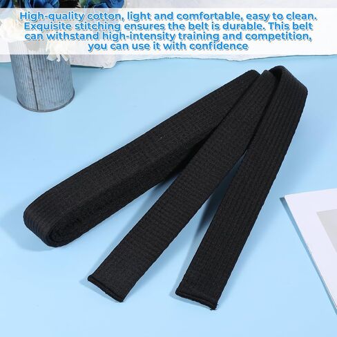 Karate Taekwondo Belt 280cm/3yard Black Martial Arts Belts Long Soft Belt for Judo Karate Taekwondo in Saudi Arabia
