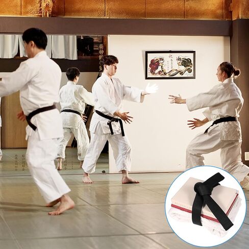 Karate Taekwondo Belt 280cm/3yard Black Martial Arts Belts Long Soft Belt for Judo Karate Taekwondo in Saudi Arabia