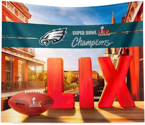 شمال غرب NFL فيلادلفيا إيجلز 2025 سوبر بول LIX قبة معلقة على الحائط مقاس 34 × 40 بوصة in Saudi Arabia