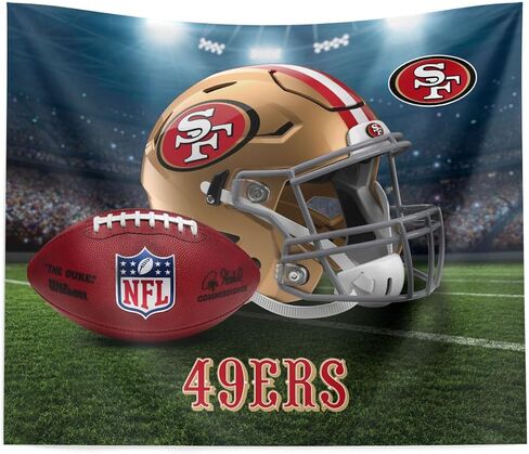 NORTHWEST The Company NFL San Francisco 49ers Printed Wall Hanging, 34" x 40", Gametime, Team Colors in Saudi Arabia