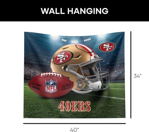 NORTHWEST The Company NFL San Francisco 49ers Printed Wall Hanging, 34" x 40", Gametime, Team Colors in Saudi Arabia
