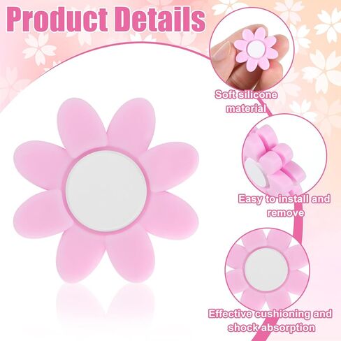 4 قطع من مضرب التنس الممتص للصدمات لمضرب التنس ومرطب الاهتزاز ومرطب زهرة السيليكون أداة ترطيب مضرب التنس ومرطبات سلسلة التنس ومستلزمات التنس اللطيفة (ألوان مختلطة) in Kuwait