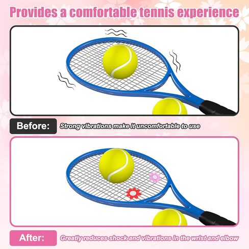 4 قطع من مضرب التنس الممتص للصدمات لمضرب التنس ومرطب الاهتزاز ومرطب زهرة السيليكون أداة ترطيب مضرب التنس ومرطبات سلسلة التنس ومستلزمات التنس اللطيفة (ألوان مختلطة) in Kuwait