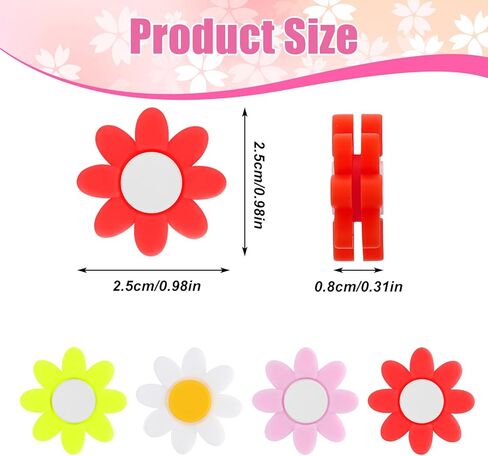 4 قطع من مضرب التنس الممتص للصدمات لمضرب التنس ومرطب الاهتزاز ومرطب زهرة السيليكون أداة ترطيب مضرب التنس ومرطبات سلسلة التنس ومستلزمات التنس اللطيفة (ألوان مختلطة) in Kuwait