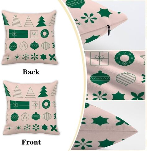 Set of 2 Small Pillow Covers Couch Bed Cotton Throw Pillows Country Art Decor Funky Soft Throw Pillow Cover Gift Box Icon Washable Throw Pillows Cover 20x20 in in Saudi Arabia