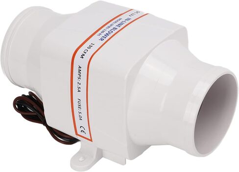 Srliya 3 Inch 12V 130CFM in Line Blower Electric Marine Bilge Air Blower with 4 Blade Fan for Boat Marine in Saudi Arabia