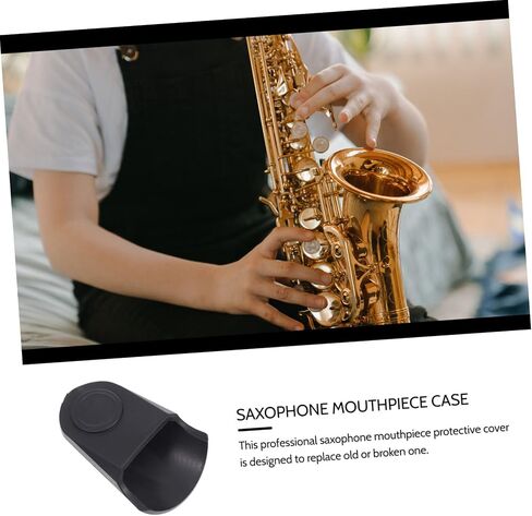 VANZACK Saxophone Mouthpiece Protection Sleeve Medium Size Rubber Protector for Alto Sax and Clarinet Sturdy Saxophone Accessory Tight Fit in Saudi Arabia