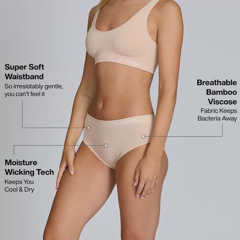 STEP ONE SmoothFit Bikini Brief. Ultra-Soft, Breathable, Viscose from Bamboo, Moisture Wicking Hypoallergenic, Sensitive Skin in Saudi Arabia