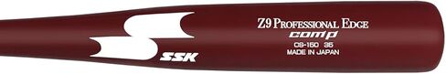SSK Z9 Professional Edge Comp Coaches Wood Fungo Bat 33" 35" 37" - Baseball & Softball – 22+ Colors - 60 Day Warranty (33", Natural/Maroon/White) in Saudi Arabia