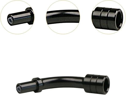 Bike V Brake Noodle Cable Guide Pipe Aluminum Alloy Easy Installation Replace Sturdy Oil Filled Inner Tube Bicycle Brake Part, Black in Saudi Arabia