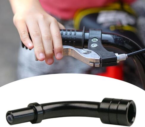 Bike V Brake Noodle Cable Guide Pipe Aluminum Alloy Easy Installation Replace Sturdy Oil Filled Inner Tube Bicycle Brake Part, Black in Saudi Arabia
